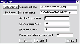 実験設定ファイル「Angle Scan」