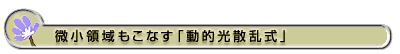 微小領域もこなす「動的光散乱式」