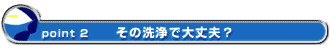 その洗浄で大丈夫?