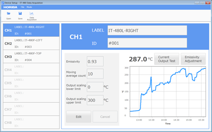 Software Screen example-Device Setup
