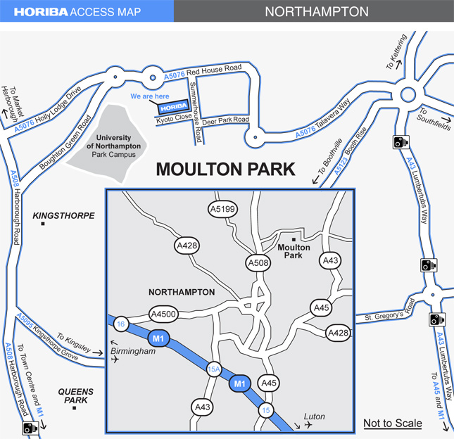 HORIBA Access Map - Northampton