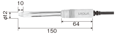 防水白金複合形 ORP電極 9300-10D 外形寸法図