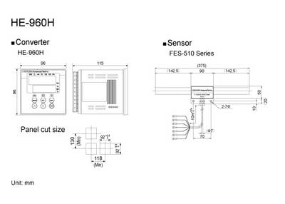 Dimensions of HF-960H