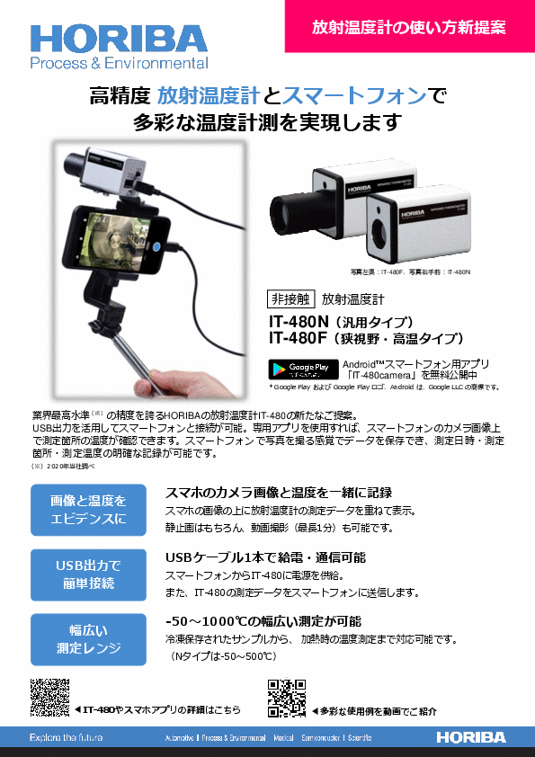 放射温度計アプリ IT-480camera MCJ-PE0005A