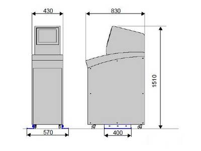 Dimensional outline drawing of TENSEC (mm)