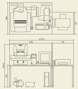 XGT-5200 Dimensional outline drawing