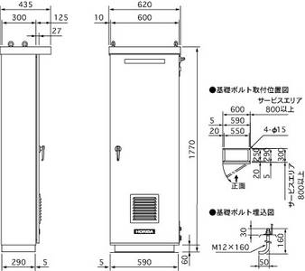 【ボンベ3本収納タイプ】※ボンベ外置きの場合は5成分まで可能。