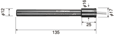 カドミウムイオン電極 8007-10C 外形寸法図