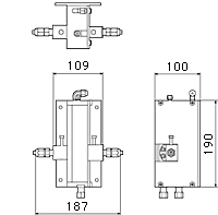外形寸法図(単位：mm)：セルユニット