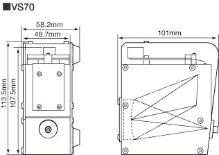 VS70外形寸法図